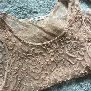 Free People Sheer Rose Tank Top